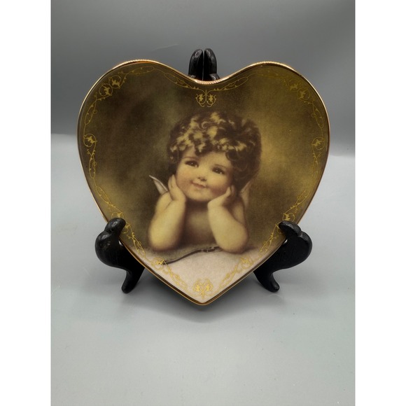 Bradford Exchange Bessie Pease Guttman Cherubs Heart Collector Plates Set of 3 - Picture 3 of 5